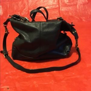 Black leather pocketbook